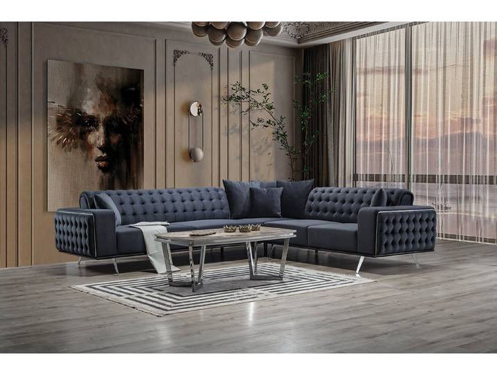 Viva Möbel Sofa TOGO, L300 x R260 cm, Luxuriöses Ecksofa mit hochwertiger Verarbeitung.