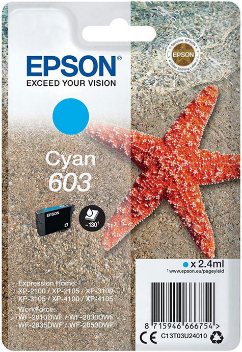 TINTEIRO EPSON 603 CIANO C13T03U2
