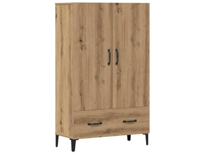 Fisinber Highboard Artisan-Eiche 70x31x115 cm Holzwerkstoff Robustes Kommoden-Design mit Tür für Wohnzimmer & Schlafzimmer, schützt Haushaltswaren zuverlässig vor Staub.