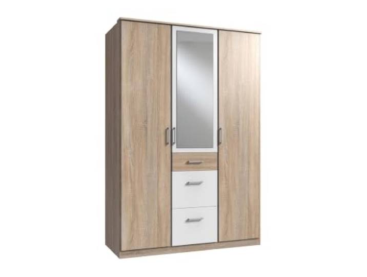M Möbel-Direkt Deutschlands schnelle Möbel Kleiderschrank Click Eiche Sägerau, mit Weiß