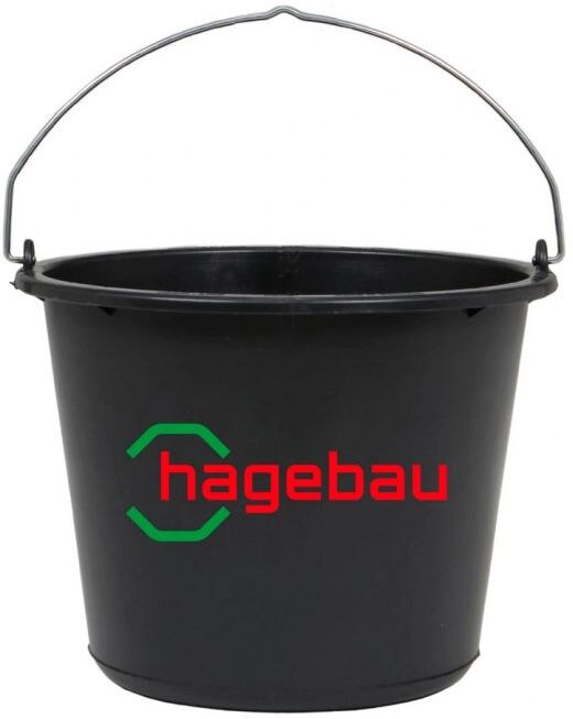 Kunststofftechnik S&W Hagebau Mörteleimer, schwarz, 20 Liter