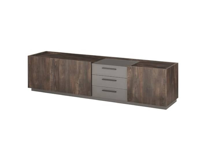 Lomadox Lowboard Fernsehschrank 200cm in Eiche mit anthrazit