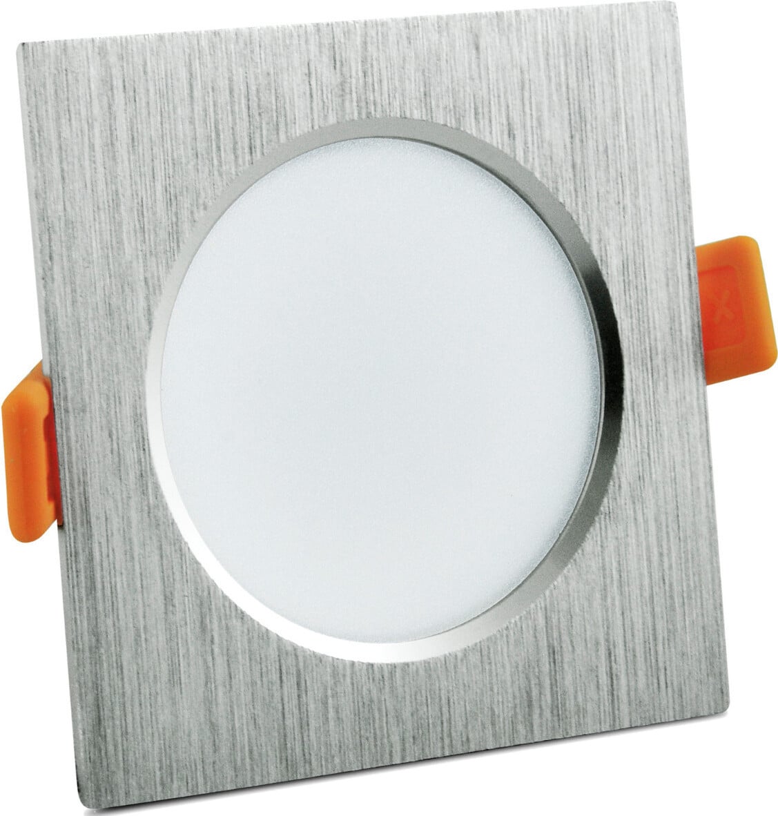 Polux VENUS 303622 Inbouw LED-armatuur, 7W, vierkant, zilverkleurig geborsteld, 3000K