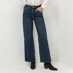 STRANDFEIN Jeanshose lange Form 5-Pocket-Style weites Bein