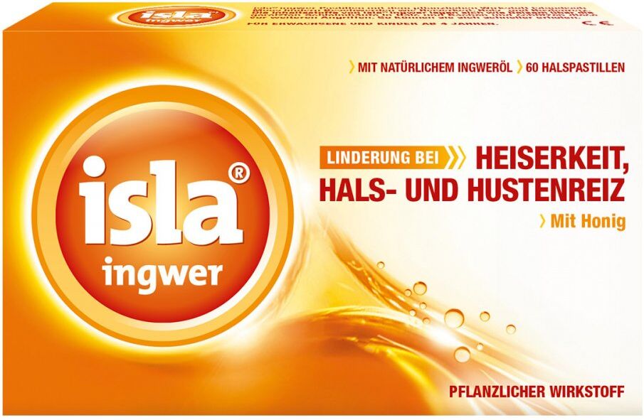 isla ingwer Halspastillen bei Halskratzen und Reizhusten