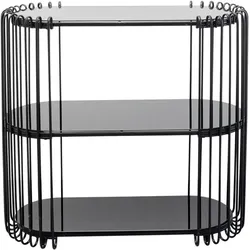 KARE DESIGN Konsolentisch Wire 87649 Glas Schwarz