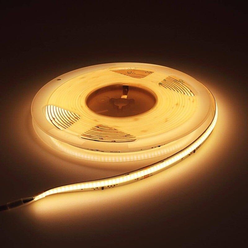 Optonica Ruban LED COB 5M Effet Dynamique 360LED/m 24V IP65 + Télécommande et Transformateur - Blanc Chaud 2300K - 3500K