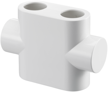 Oventrop Design Abdeckung 1184095 "Multiblock T" ,Durchgangsform, weiß