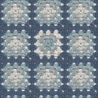 Chesapeake Maud Blue Crochet Geometric Wallpaper