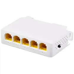 DNTP Extender Switch unmanaged PoE 5xRJ45 1Gbit/s TH35 Hutschiene