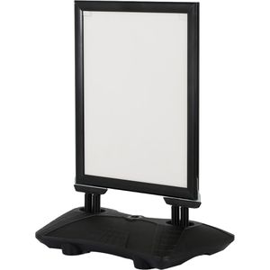 Update-Displays Kundenstopper WindPro Plus, DIN A1, 44 mm Profil, wetterfest, schwarz