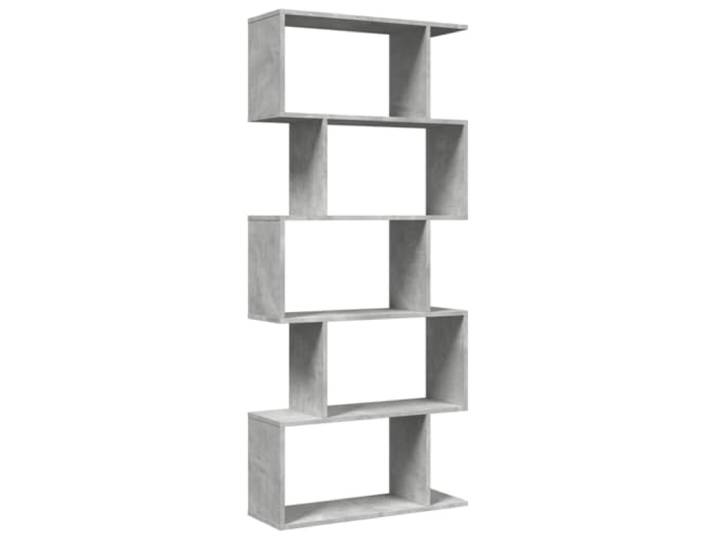 vidaXL Étagère séparatrice de pièce à 5 Niveaux Gris béton 70x24x161cm\, étagère\, étagère à Livres\, étagère de Rangement\, bibliothèque