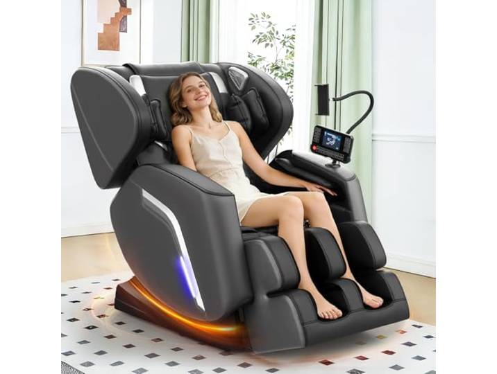 NAGLIFOR Massagesessel Ganzkörper mit 14 Massagerollen,9 Airbags,Fußmassage,Massagesessel mit Wärmefunktion-Rücken- und Beinheizung,Smartphone-Steuerung, Zero-Gravity Relaxsessel für Heimkino