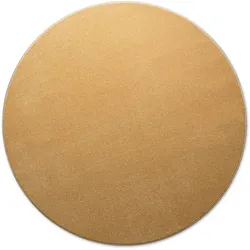 WECONhome Kurzflorteppich Freja ocker gelb 120 cm rund