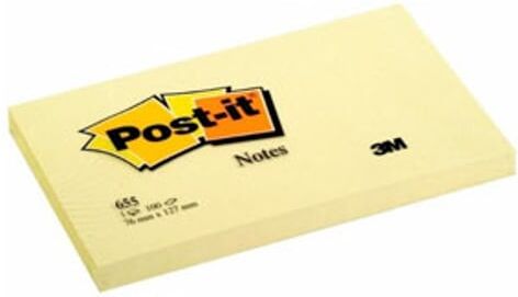 3M Bloco de Notas   Post-it   76x127mm   Amarelo  100 folhas