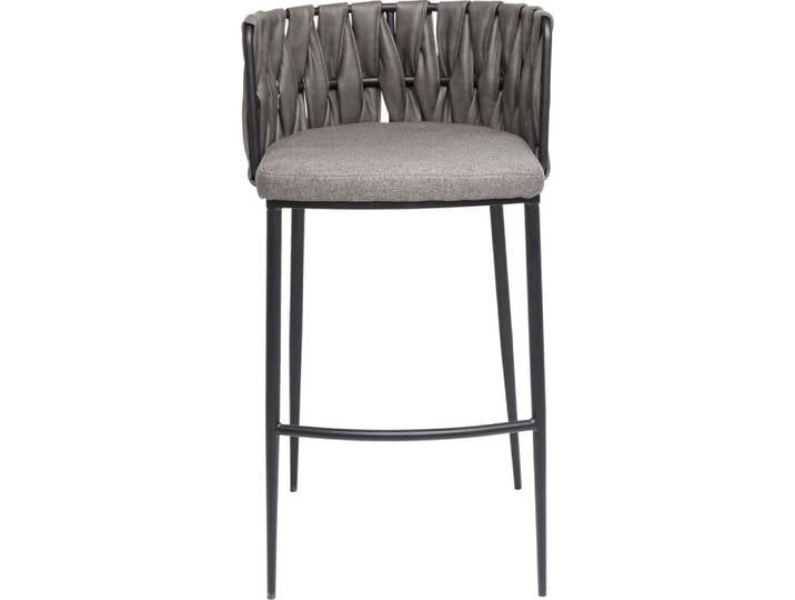 Tabouret de bar gris et acier