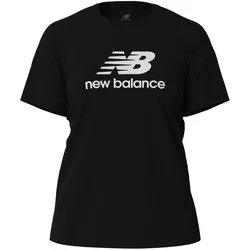 New Balance, Damen, Sportshirt, W Sport Essentials Jersey Logo T-Shirt (S), Schwarz