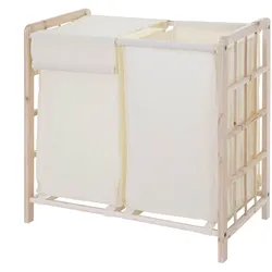 WÄSCHESAMMLER Buche Dekor, Beige