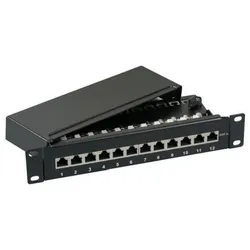 DNTE Patchpanel 12xRJ45 Cat.6 1HE 10 Wandb. o Hutschiene
