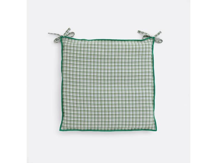 LA REDOUTE Galette de chaise, en coton motif vichy, NINON 40X40 cm Vichy Vert