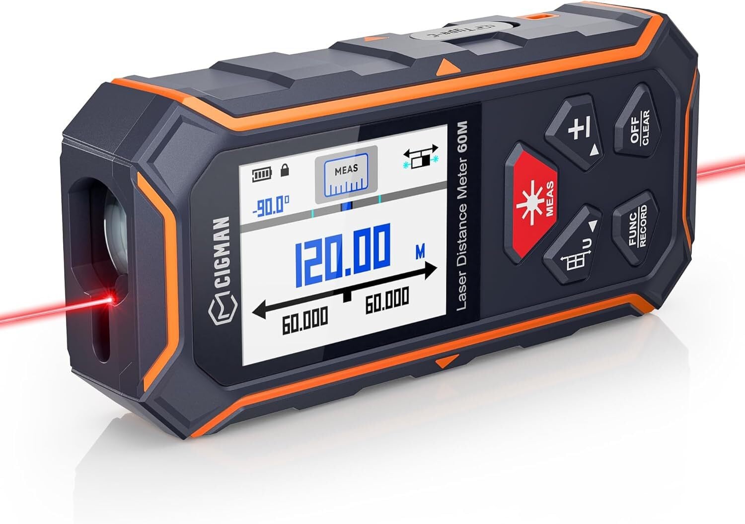 CIGMAN CD-60R Laserafstandsmeter met 120m bidirectionele digitale meting