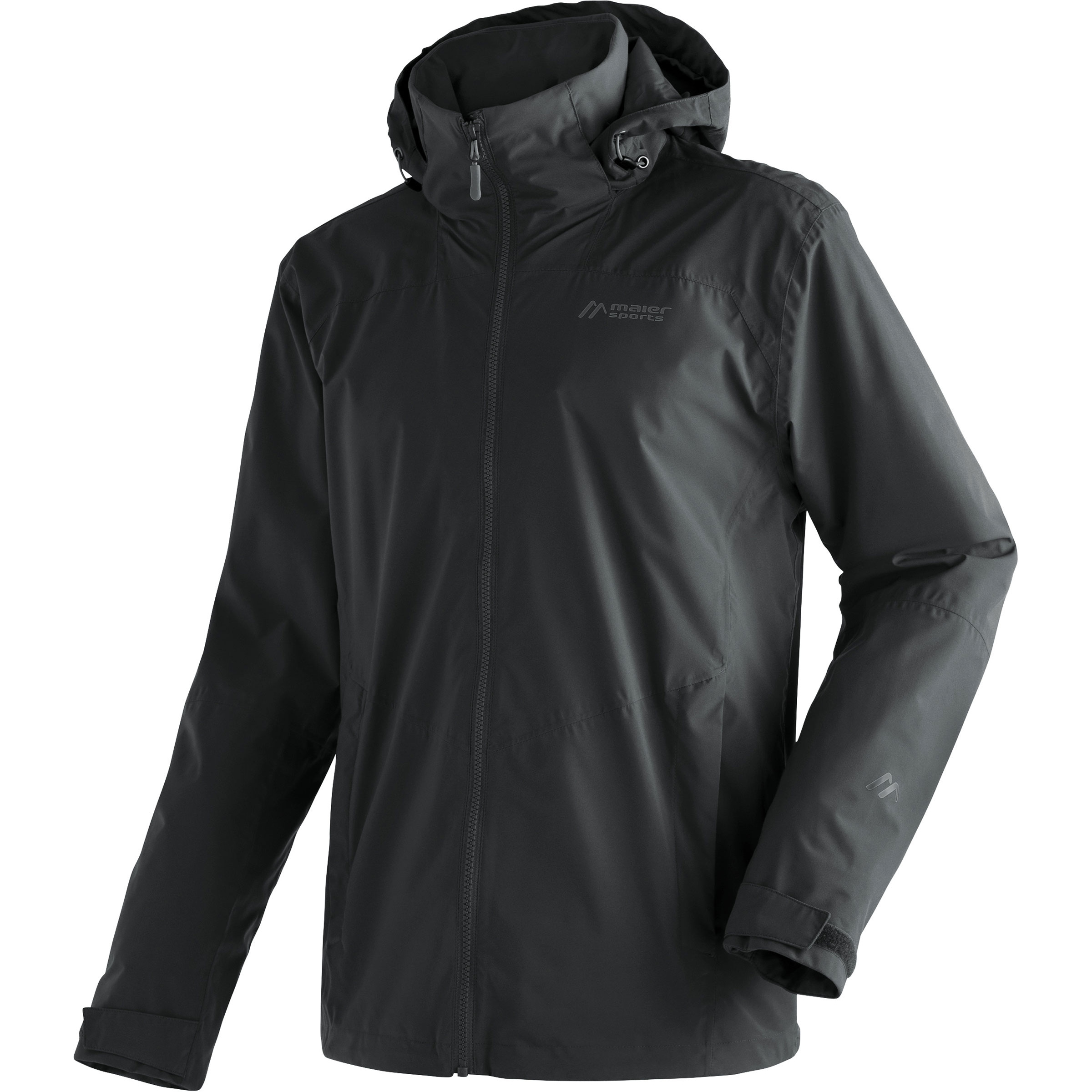 Maier Sports Metor Sustain Herren Regenjacke schwarz Größe M Camping Geruchsneutralisierend Wasserabweisend