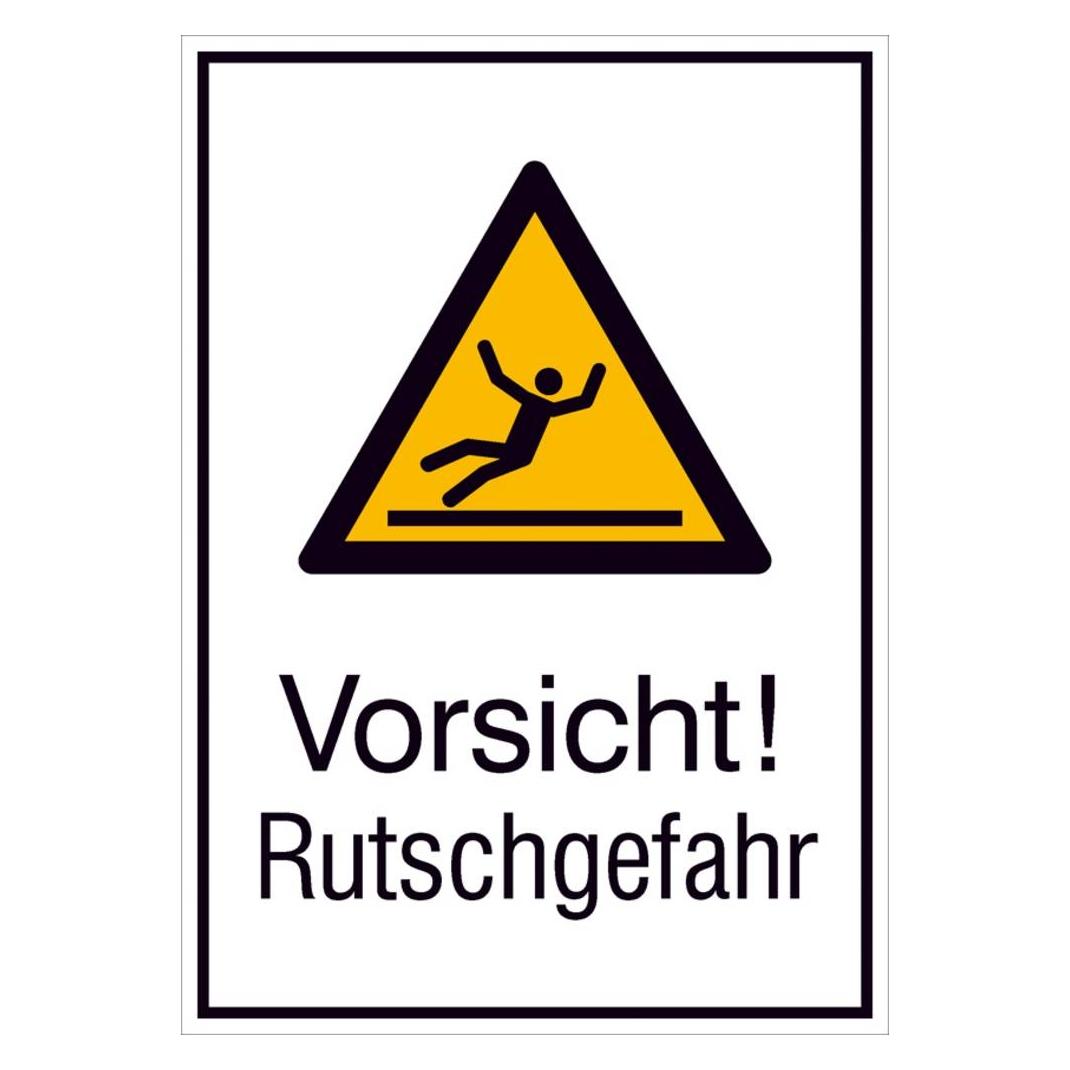 Wolk Warn-Kombischild Vorsicht! Rutschgefahr Aluminium B x H 131 mm 185 (51.A8020)