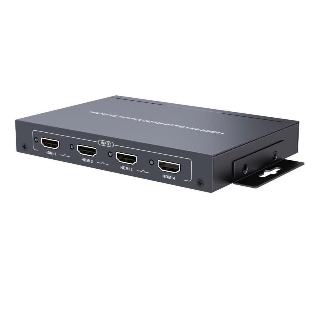 PremiumCord HDMI 4 vstupy - 1 výstup, Quad Multi-prohlížeč (khvid-04)
