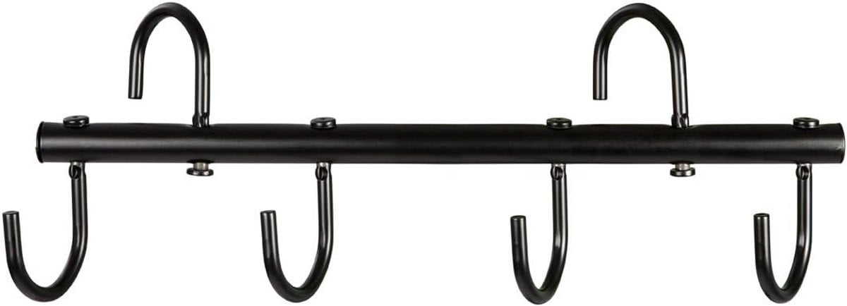 Zwarte Touwhouder en Halterhouder met 4 Beweegbare Haken, 40 x 30 cm