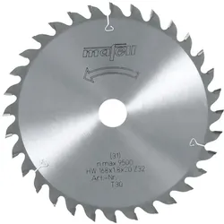 Mafell, Sägeblatt, Sägeblatt HM 168x1,2/1,8x20mm Z32 WZ