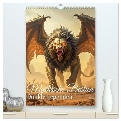 Mythische Bestien – Dunkle Legenden (hochwertiger Premium Wandkalender 2027 DIN A2 hoch), Kunstdruck in Hochglanz