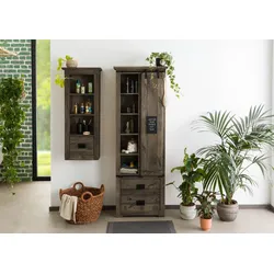 Schrank Mango 70x35x195 grau lackiert RAILWAY  #284