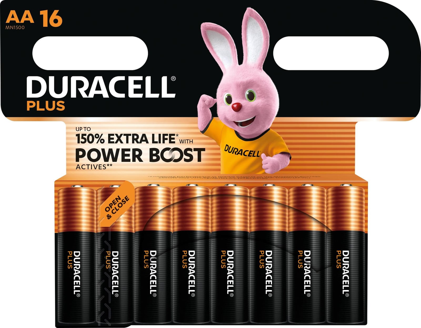 Duracell Plus Power Boost AA Batterijen, 16 stuks
