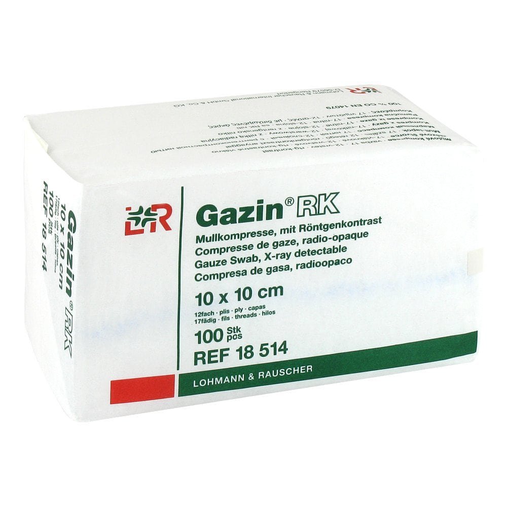 Lohmann & Rauscher GmbH & Co.KG Gazin Kompressen 10x10cm 12fach unsteril mit RK 03959507
