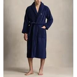 Polo Ralph Lauren für Herren. 714899683009 Marineblauer Schalkragen Fleece-Morgenmantel (XXL), Heimtextilien, Baumwolle