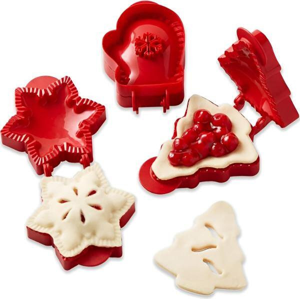 JOYPIE Set van 3 Linzer uitsteekvormen - Handschoen, Sneeuwvlok en Kerstboom