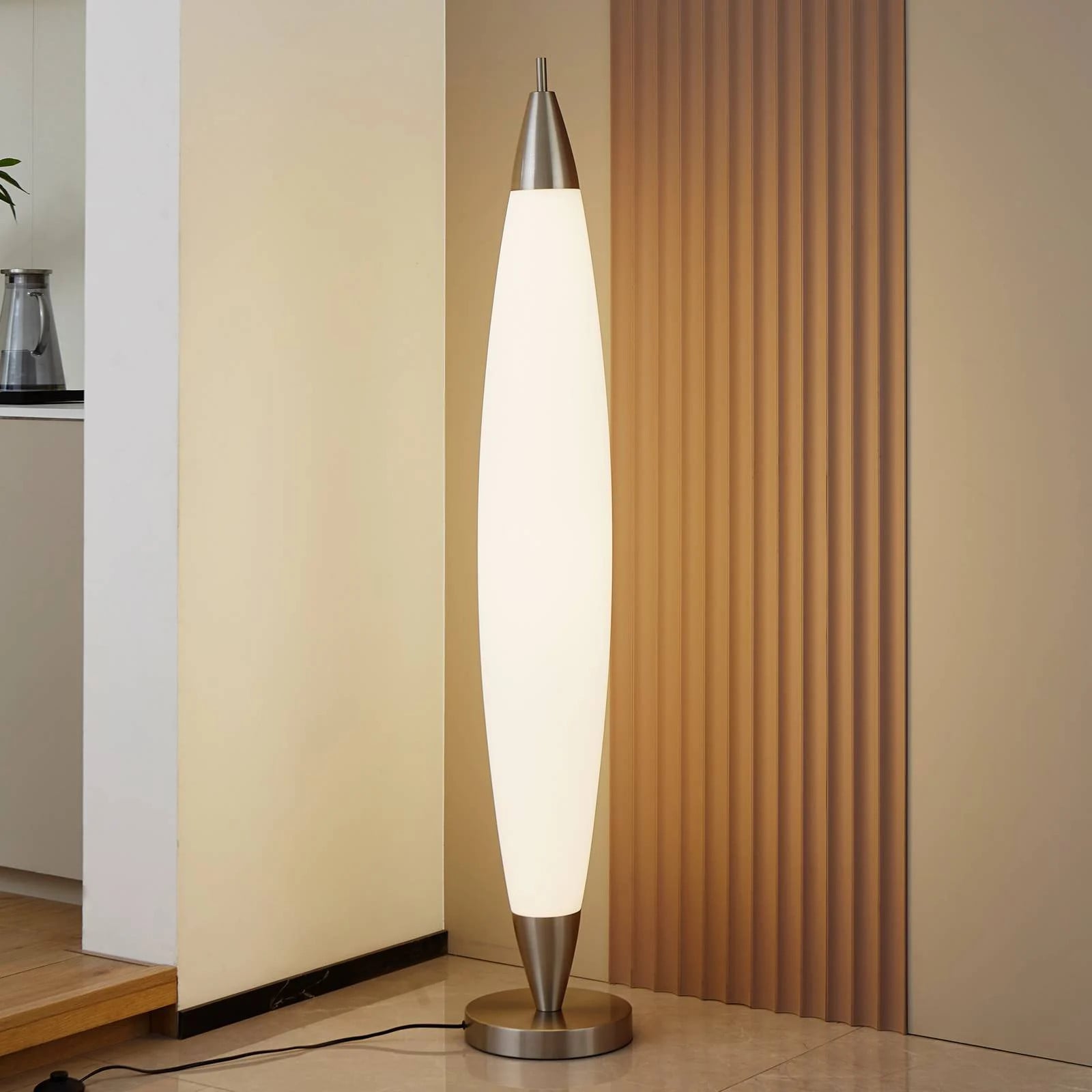 Lucande Tarell LED-vloerlamp, modern, wit, dimbaar