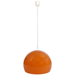 Mendler Pendelleuchte HWC-M34, Hängelampe Hängeleuchte Lampe, Ø 40cm Schirm, Kunststoff ~ orange