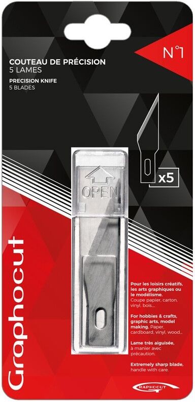 GRAPHO'CUT 5 Lames de rechange pour Couteau n°1