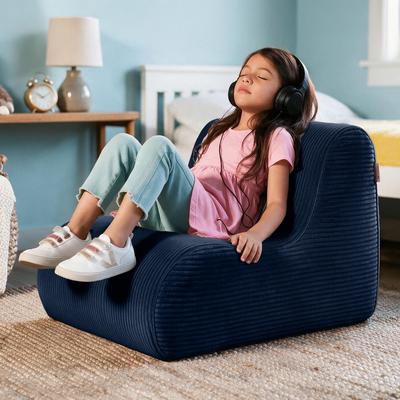 Jaxx Raven Symone Perch- Cozy Reading & Play Chair, Soft Foam Seating for Kids and Teen, Corduroy - Small