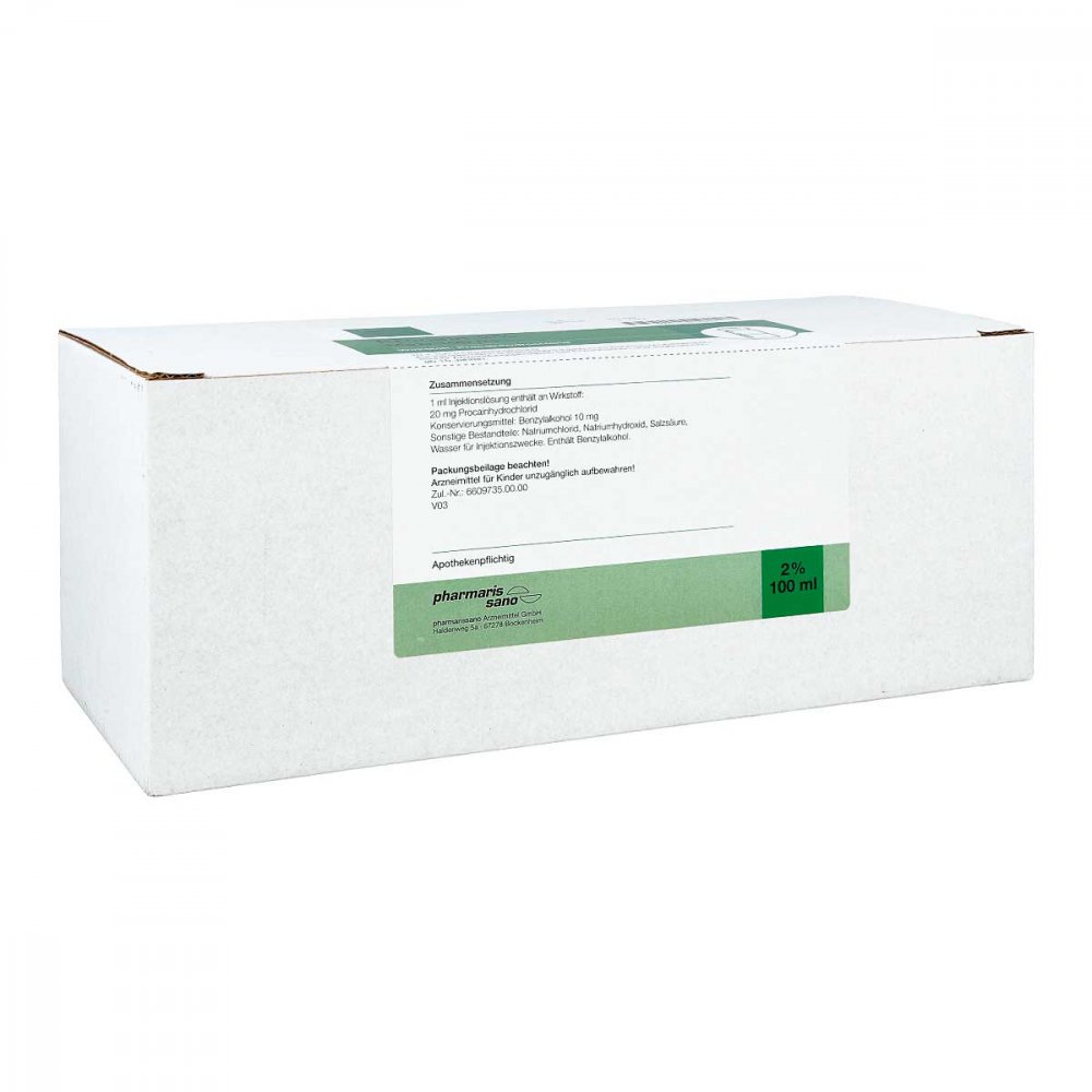 medphano Arzneimittel GmbH Procain Pharmarissano 2% Maxi iniecto -lsg.fla.100 Ml 16816353