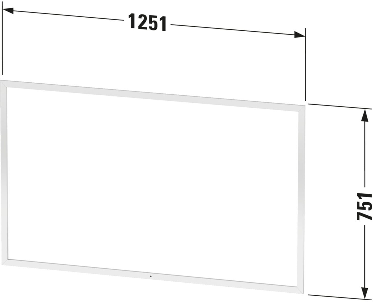 Duravit Einbaurahmen L-Cube f Spanplattenschraube, 125x75,1x1cm, graphit matt (LC9688049490000)