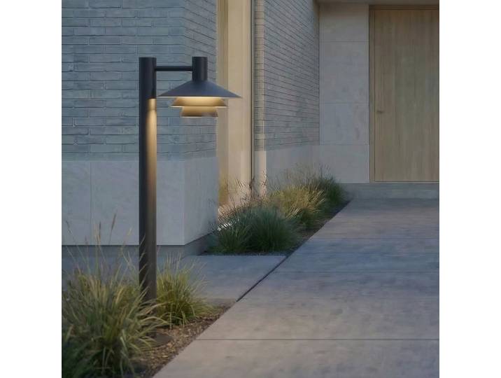 Bornes lumineuses LED Montaro, anthracite, 100 cm, aluminium, IP54 - Lucande - Moderne - À ampoule unique