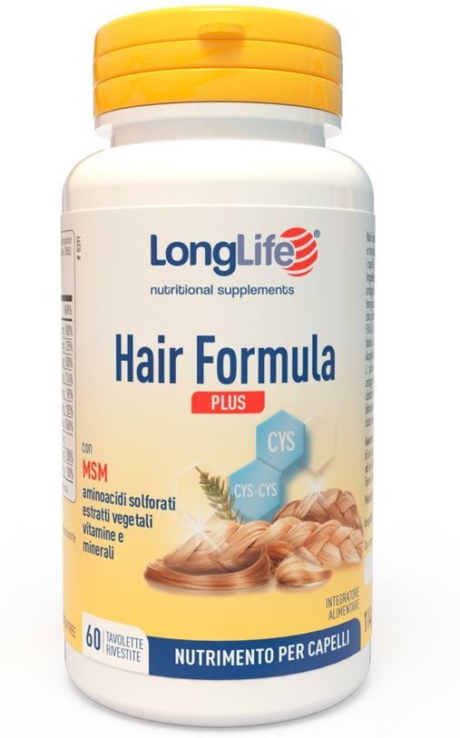 LONGLIFE Srl LongLife, Hair Formula Plus, 60 Tavolette