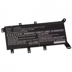 Akku für Asus A555, F554, K555, MX555, VivoBook 4000, MX555, V555, X555, wie C21N1408, 7,6 V, 5 Ah