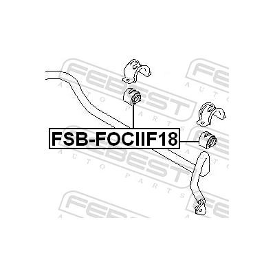 FEBEST Lagerung, Stabilisator FSB-FOCIIF18 Vorderachse für Ford