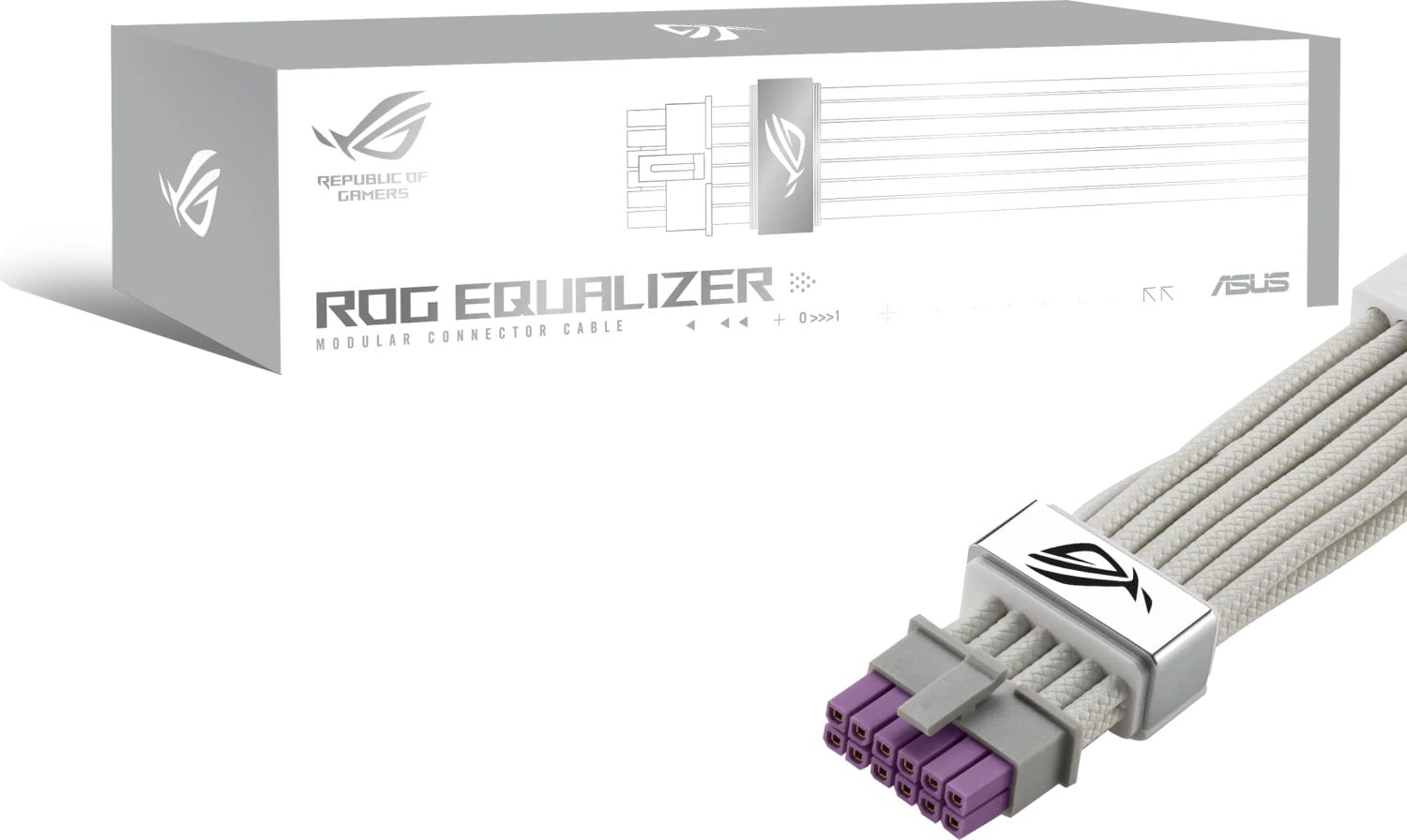 ASUS ROG-EQUALIZER 12-V-2x6-PCIe-Kabel für Netzteile, weiß