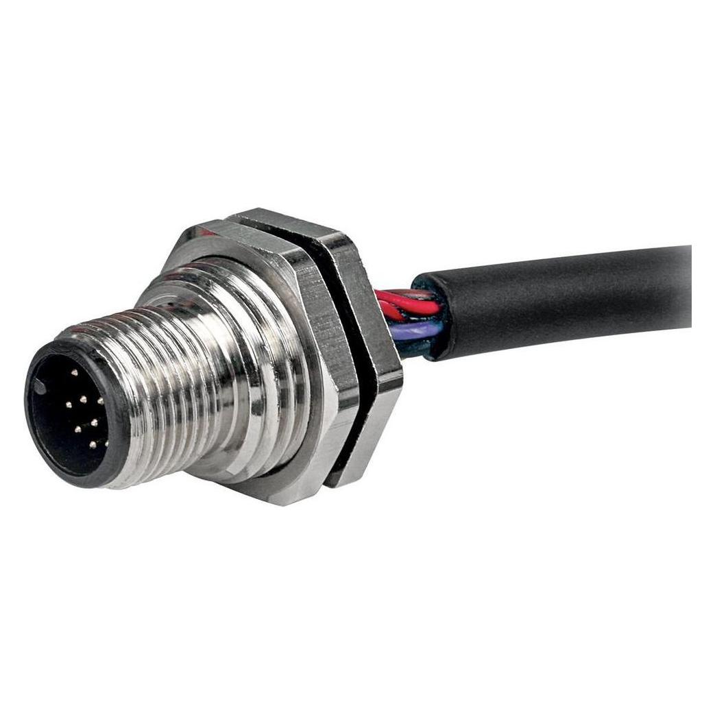 RS PRO M12 Panel Mount Male,12W, 100mm,M16x1.5 (1447633)