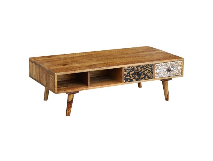 Beistelltisch Holz Vintage ERIC mit Stauraum 115 x 55 x 35 cm