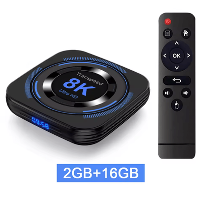 Transpeed Android TV Box With 8K Support And Dual WiFi Streaming 2gb16gb